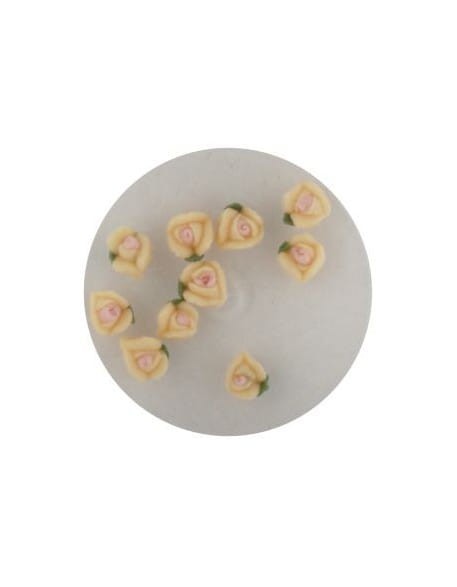 Kwiatki akrylowe 3D 10szt - pomarańczowe (małe)