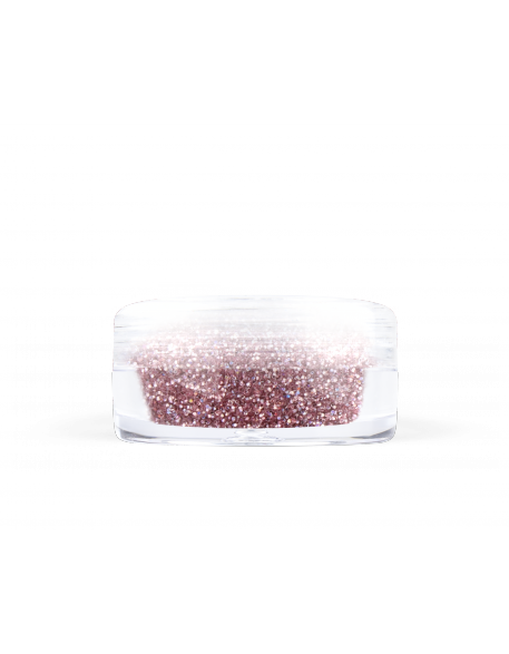 Brokat drobny nr 004 - różowy, metaliczny