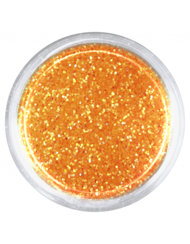 Brokat drobny nr 008 - pomarańczowy opalizujący