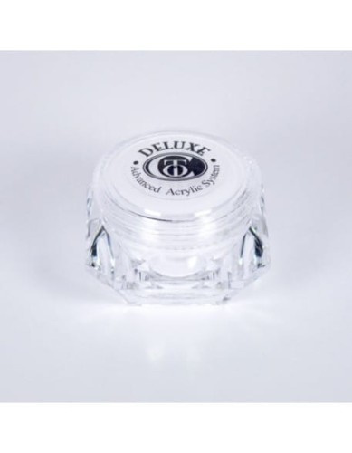 Puder do masy akrylowej Christrio Deluxe Acrylic Polymer French White (pudełko w kształcie diamentu) - 15g - biały
