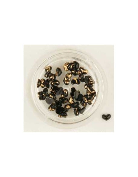 Ozdoby perłowe 50szt. - czarne serca