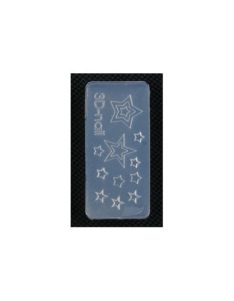 Foremki silikonowe EF 3D Nail Art Mold - gwiazdki (si-020)