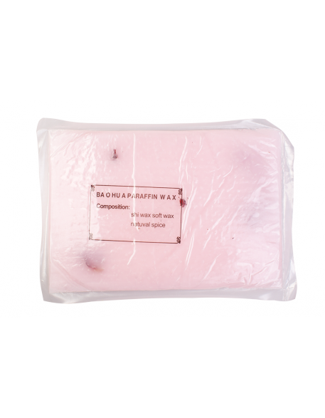 Parafina z kwiatkami 350g - pink