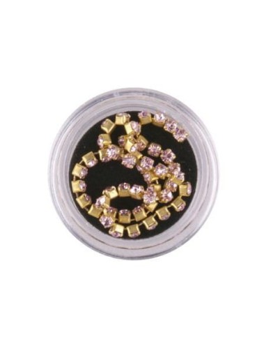 Łańcuszek z cyrkonii - różowy