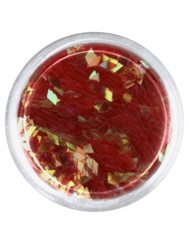 Konfetti romby - czerwone, opalizujące