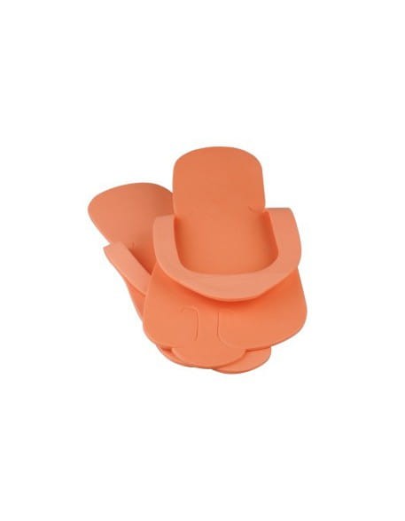 Klapki do pedicure z gąbki - pomarańczowe