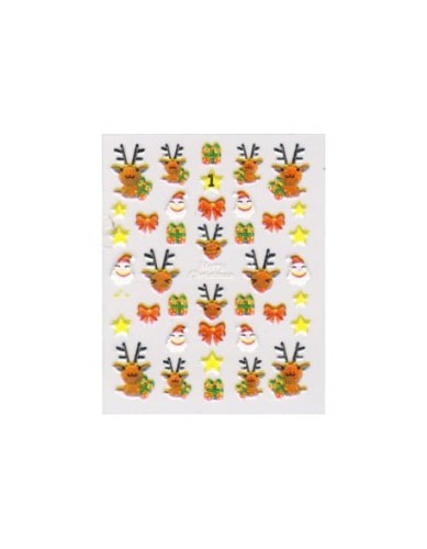 Naklejki świąteczne 3D Nail Stickers CM-1