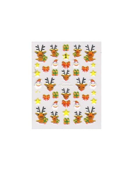 Naklejki świąteczne 3D Nail Stickers CM-1