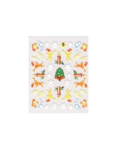Naklejki świąteczne 3D Nail Stickers CM-5