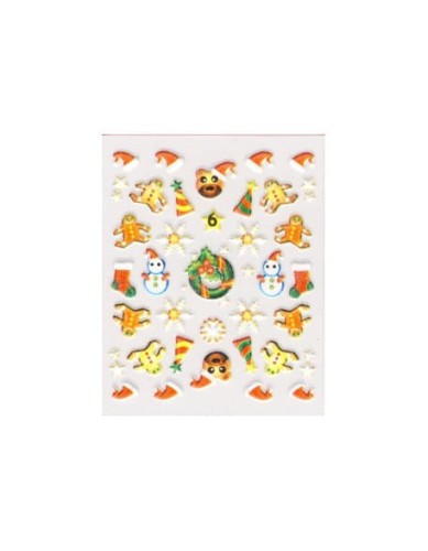 Naklejki świąteczne 3D Nail Stickers CM-6