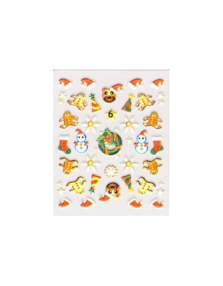 Naklejki świąteczne 3D Nail Stickers CM-6
