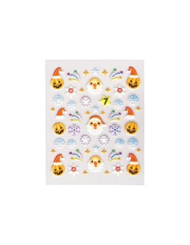 Naklejki świąteczne 3D Nail Stickers CM-7