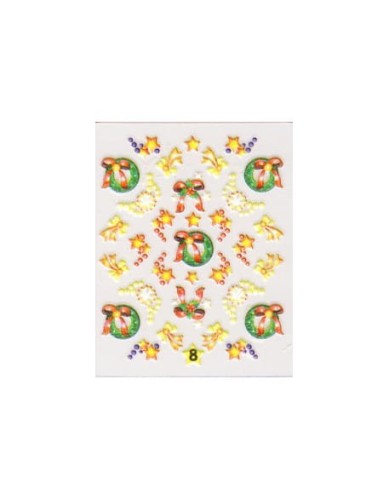 Naklejki świąteczne 3D Nail Stickers CM-8