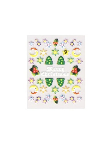 Naklejki świąteczne 3D Nail Stickers CM-9
