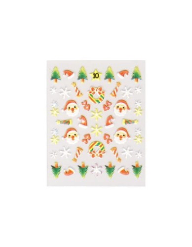 Naklejki świąteczne 3D Nail Stickers CM-10