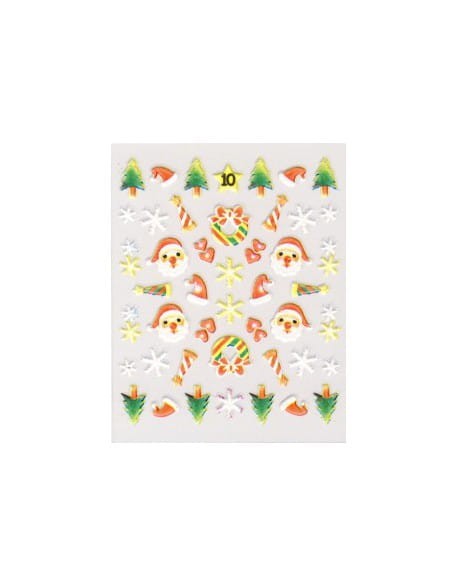 Naklejki świąteczne 3D Nail Stickers CM-10