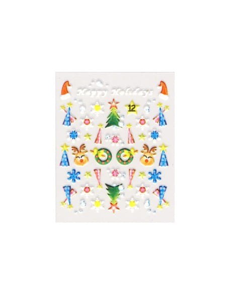 Naklejki świąteczne 3D Nail Stickers CM-12