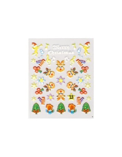 Naklejki świąteczne 3D Nail Stickers CM-13