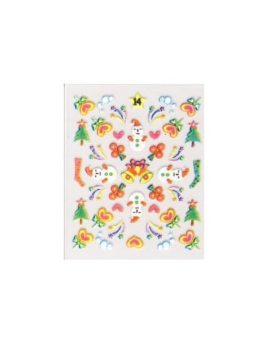 Naklejki świąteczne 3D Nail Stickers CM-14