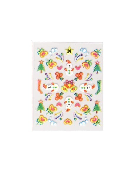 Naklejki świąteczne 3D Nail Stickers CM-14