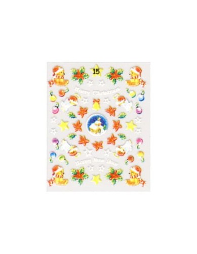 Naklejki świąteczne 3D Nail Stickers CM-15
