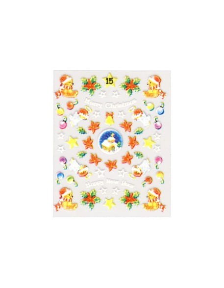 Naklejki świąteczne 3D Nail Stickers CM-15