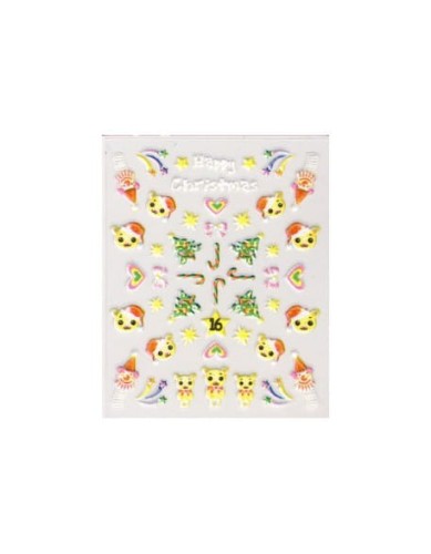 Naklejki świąteczne 3D Nail Stickers CM-16