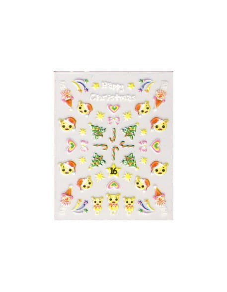 Naklejki świąteczne 3D Nail Stickers CM-16
