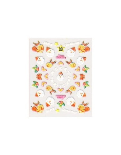 Naklejki świąteczne 3D Nail Stickers CM-18
