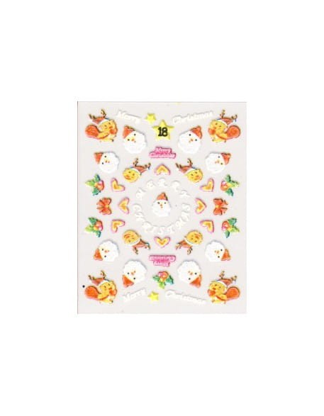 Naklejki świąteczne 3D Nail Stickers CM-18