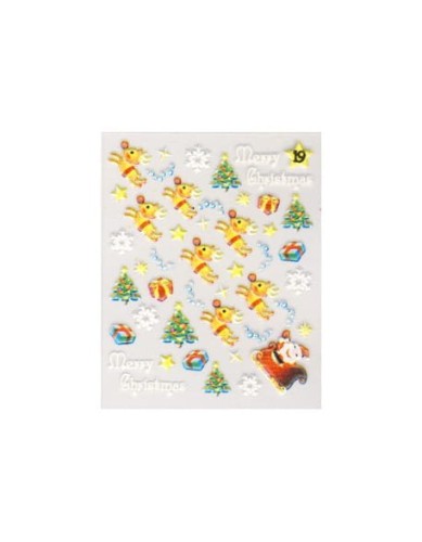 Naklejki świąteczne 3D Nail Stickers CM-19
