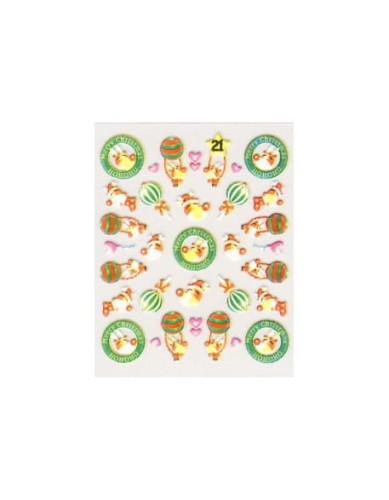 Naklejki świąteczne 3D Nail Stickers CM-21