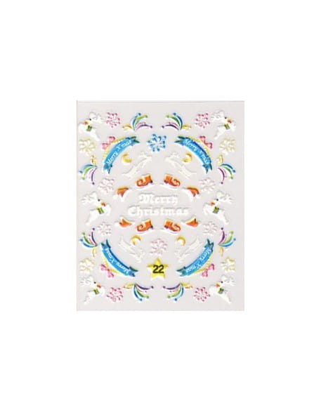 Naklejki świąteczne 3D Nail Stickers CM-22