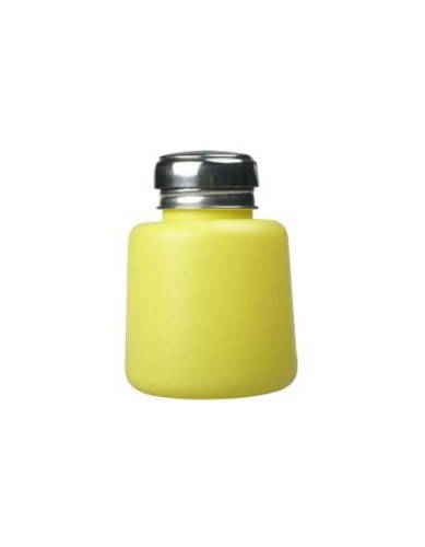 Dozownik okrągły z metalową pompką 180ml - zółty