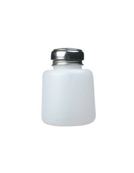 Dozownik okrągły z metalową pompką 180ml - biały