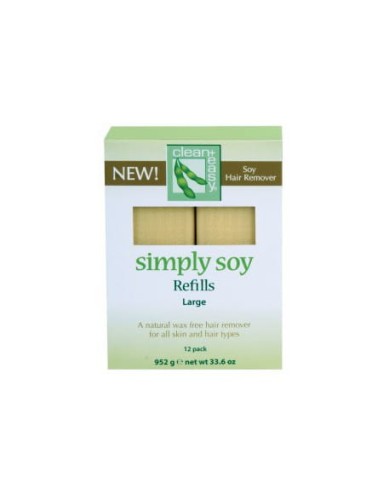 Wosk do depilacji naturalny sojowy CleanEasy Simply Soy Refills Large - 12szt.