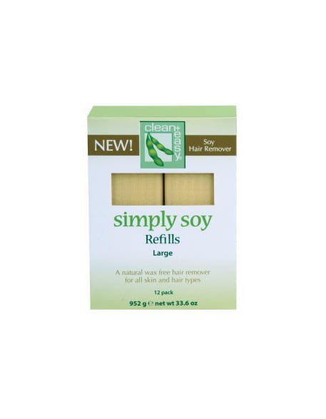 Wosk do depilacji naturalny sojowy CleanEasy Simply Soy Refills Large - 12szt.
