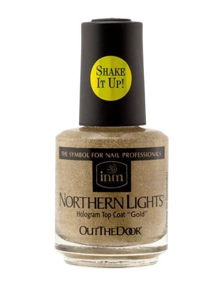 Utwardzacz INM Northern Lights Top Coat 15 ml - Gold