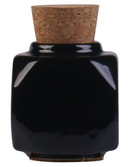 Naczynko ceramiczne z korkiem (czarne) INM