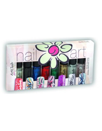 Wystawka Nail Striper Collection Art Club 8 szt. Glitters