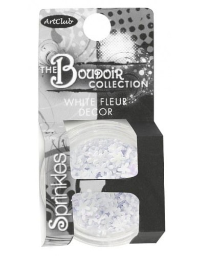 Ozdoby białe kwiatki Art Club The Boudoir Collection