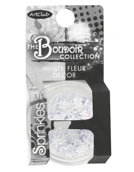 Ozdoby białe kwiatki Art Club The Boudoir Collection