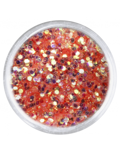 Konfetti z brokatem pomarańczowe