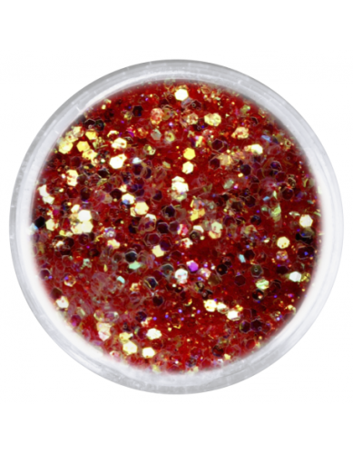 Konfetti z brokatem czerwone
