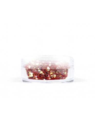 Konfetti z brokatem czerwone