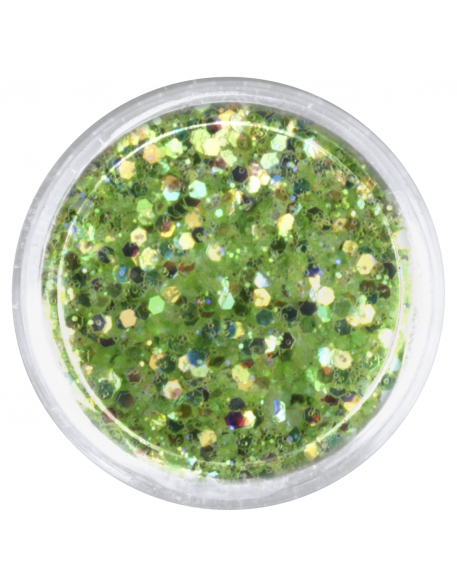 Konfetti z brokatem jasno zielone