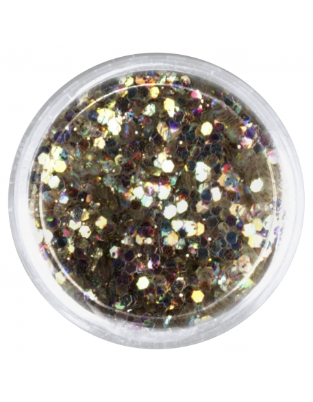 Konfetti z brokatem jasnozłote