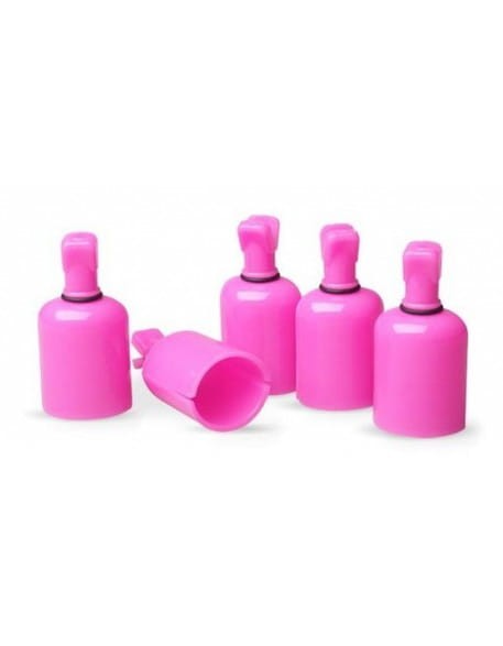 Naparstki EF Gel-Off Clips 5szt. - różowe