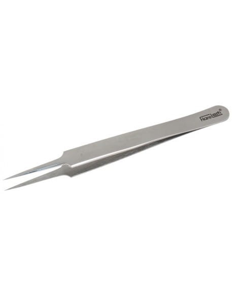 Pęseta punktowa FlareLash Pointed Tweezers Straight Silver 12.5cm