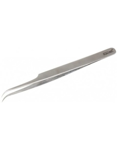 Pęseta punktowa FlareLash Pointed Tweezers Curved Silver 14cm
